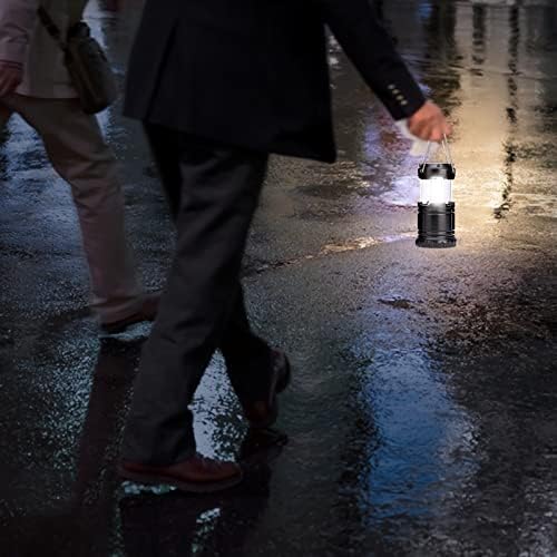 2PCS Portable LED Camping Lights, Super Bright Waterproof Lights, Folding Battery Powered Flashlights, Tent Lights, Outdoor Portable Power Lights,Storm,Hurricane, Power Failure Emergency Lights (2PCS)