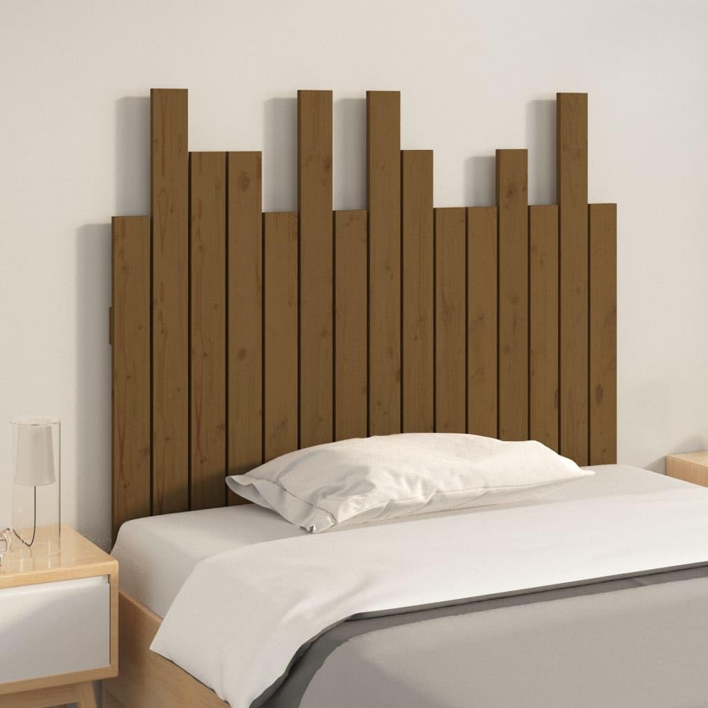 824786 Testiera da Parete Ambra 95,5x3x80 cm in Legno Massello di Pino Testata in Legno,Testata Letto Matrimoniale Muebles Dormitorio Spalliera Letto Testiere per Letto Matrimoniale