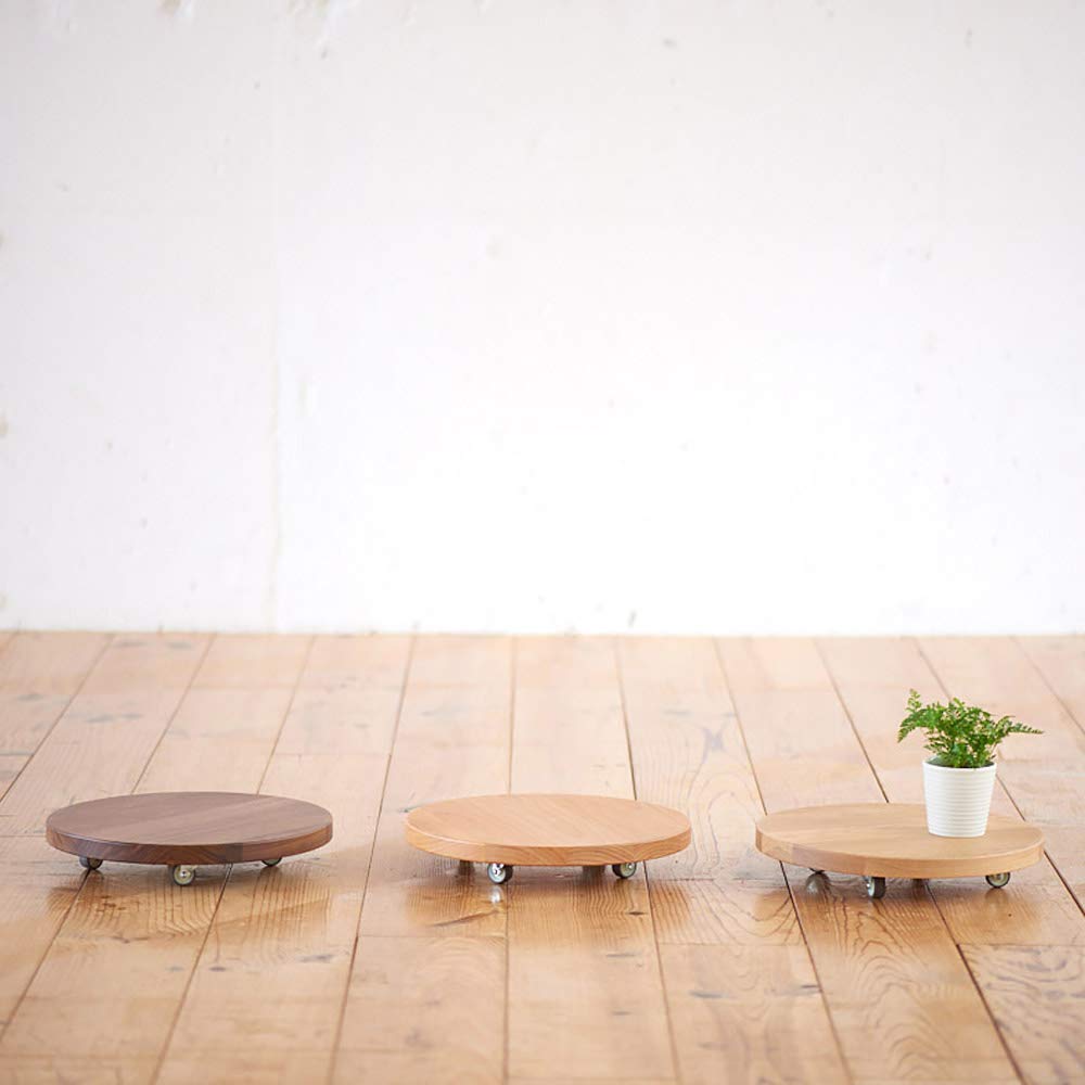 dinos 木製プランターベース キャスター付き 2個 無垢材のキャスター