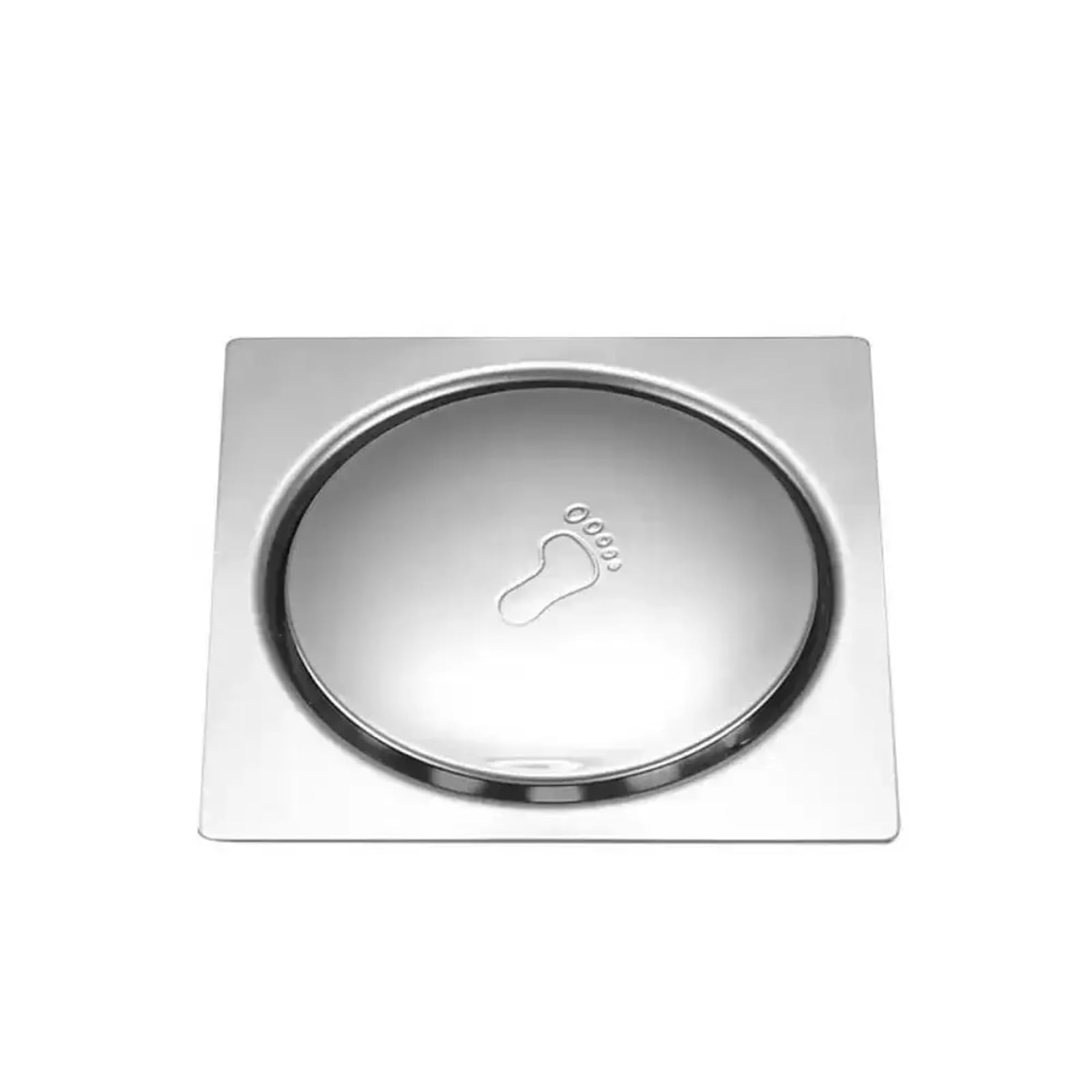 Floor Drains Brass Shower Floor Drain Bathroom Square Floor Drain Strainer Cover Grate Waste(Silver-10x10cm)
