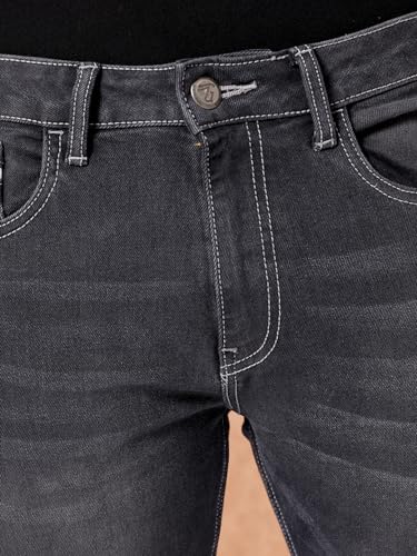 Image of The Indian Garage Co Men Slim Fit Solid Mid-Rise Stretchable Jeans