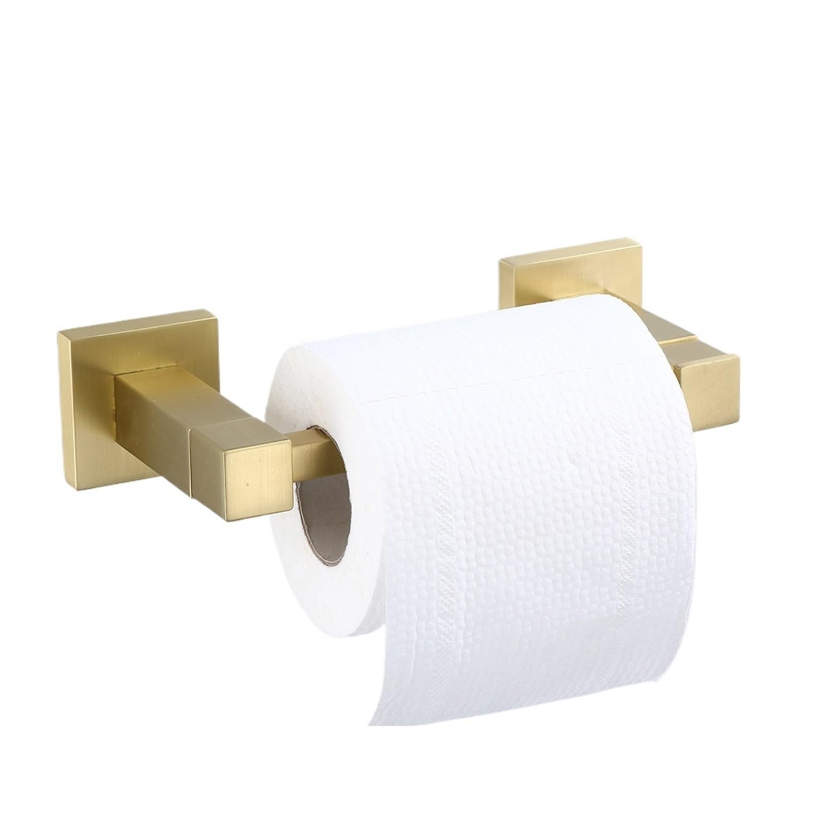 Toilet Roll Holder Wall Mounted Kitchen Paper Towel Holder Toilet Roll Dispenser Cabinet Storage Napkin Rack - Bathroom Organization Tissue Hanger(Gold)