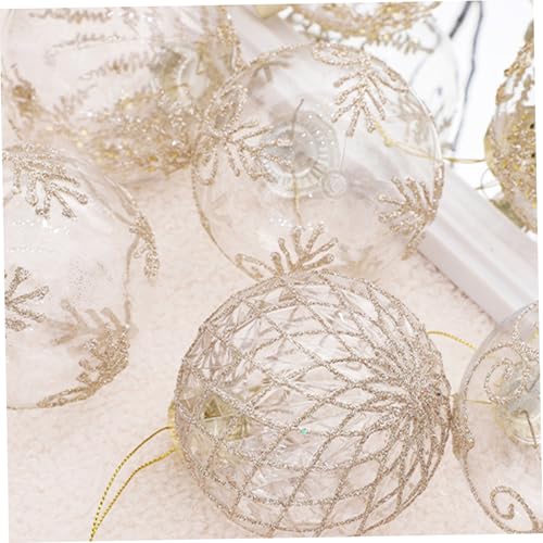 Boules de Noël incassables et légères en plastique transparent champagne - 4