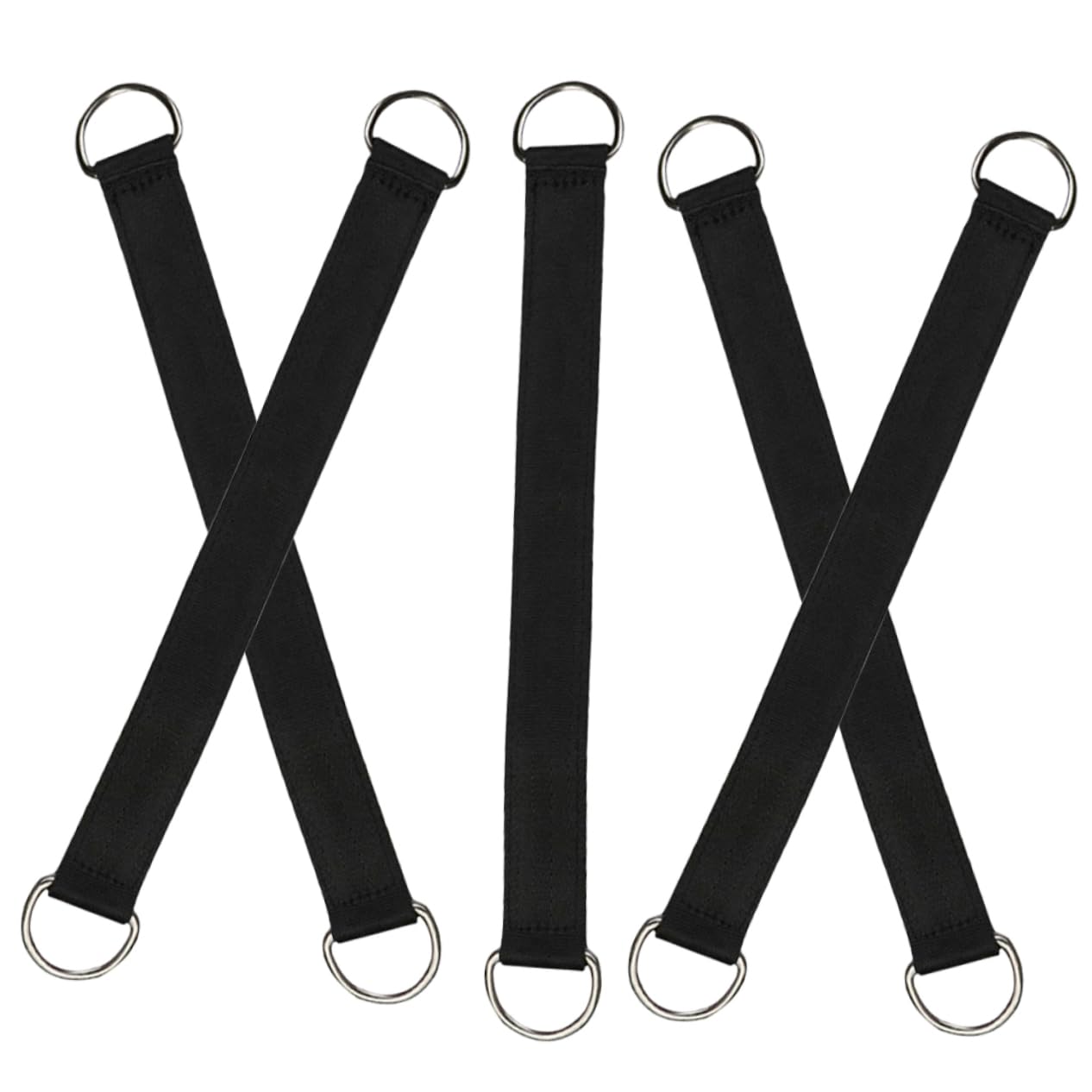 HEMOTON 5 Series Swing -Hebilla Strap Balancearse Reemplazo D- SOGA Exterior Correas De Columpio Correas De Hamaca para Arboles Poliéster Black 5 Piezas X 5