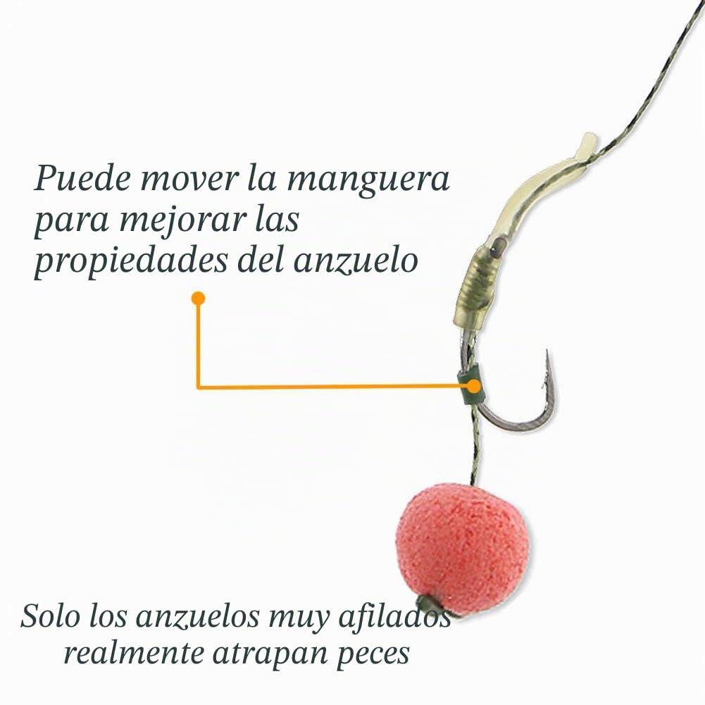 Carpfishing Anzuelos de Pesca de Carpa - 24pcs Aligner Rigs, Carpfishing 2, 4, 6, 8