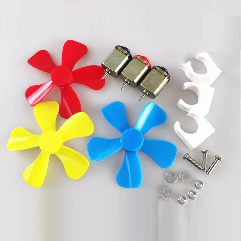 5-leaf Fan Leaf 130 Small Motor Gear Motor USB Charging Treasure High-speed Deceleration Motor Manual Diy - (Voltage(V): Package E)