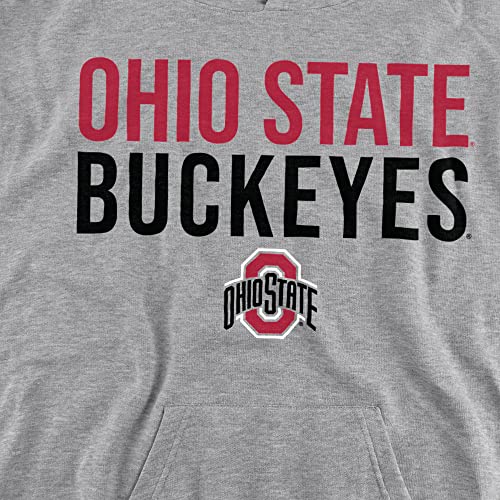LOGOVISION The Ohio State University Official Stacked Youth Kids Boy/Girls Pull-Over Hoodie Sweatshirt2
