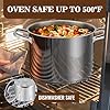 Rorence Stainless Steel Stock Pot, Tri-Ply Base Large Pot Induction Cooking Pot with Lid for All Stoves, Oven & Dishwasher Safe, 8-Quart #5