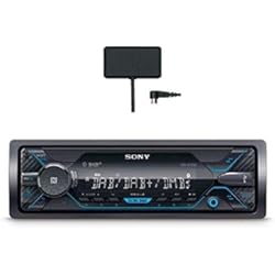 Radio Bmw Serie 5 E60 Sony DSX-A510KIT Receptor multimedia para coche, 4.0 canales, 55 W, Android, iOS, LCD, Color Negro y Azul
