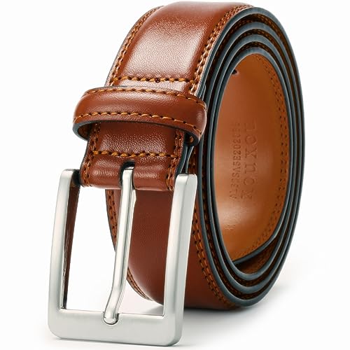 Image of XOUXOU Men's Casual Leather Jeans Belts Classic Work Business Dress Belt with Prong Buckle for Men