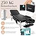 KESSER® Massageliege 3 Zonen, Bis 250kg, Massagetisch klappbar, verstellbar, tragbarer Koffer, Kosmetikliege, Therapieliege, Zubehör, Alu-Kopfstütze, Armlehne, Tragetasche, Anti Rutsch, 70cm, Schwarz