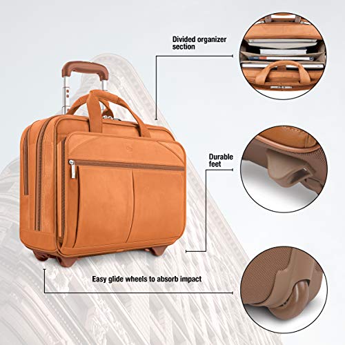 Solo-Walker-156-Inch-Rolling-Laptop-Case-Tan-BrownBrown-D529-1