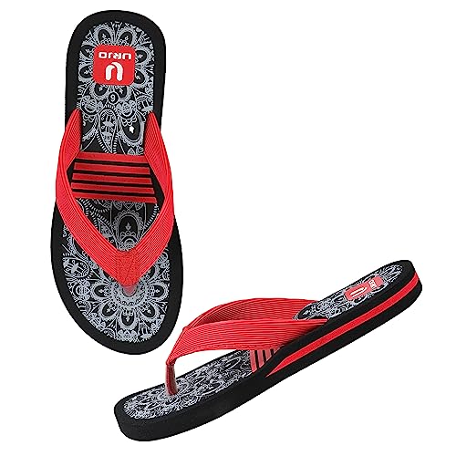 Image of URJO Women's Slippers /FlipFlops Lightweight Super Flexible Arch Support Durable Anti Skid & Stylish Dailywear Slippers /FlipFlops for Women