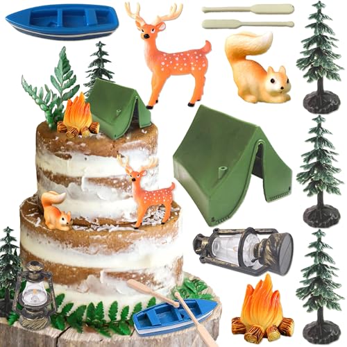 Décorations de gâteaux pour camping et fêtes d'enfants