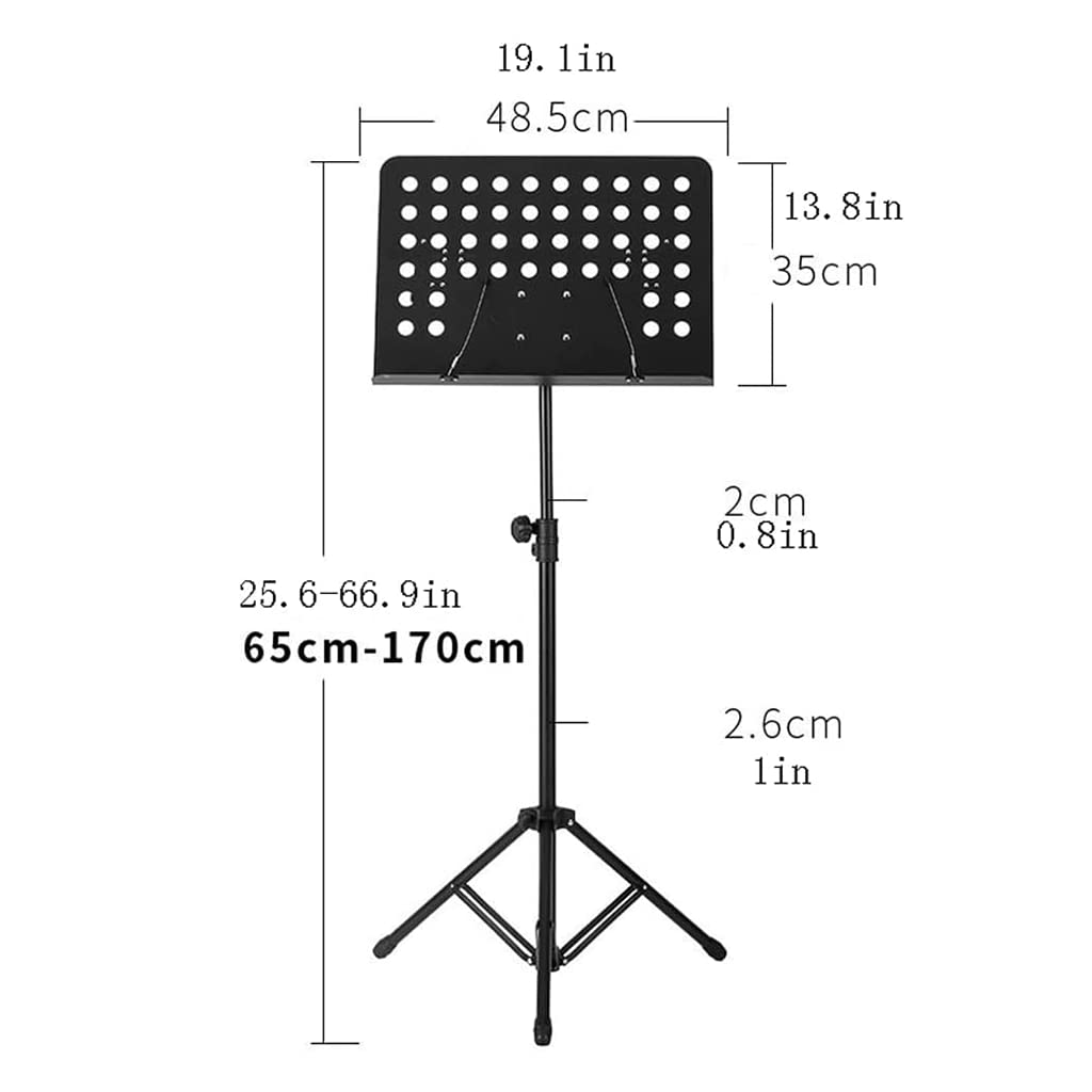 Atriles De Música De Altura Ajustable, Atriles De Metal Plegables Portátiles para Partituras con Bolso para El Hogar, La Escuela, Soporte para Libros,