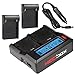 Produktbild HEDBOX RP-DC50/DBP975-2-Fach Ladegerät mit LCD für Canon BP-975, Hedbox RP-BP975 und RED Revolt BP Akkus