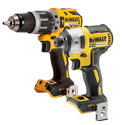 Dewalt Destornillador de impacto inalámbrico LXT de 18 V sin escobillas DCF887N y taladro combinado DCD796N solo cuerpo, paquete doble