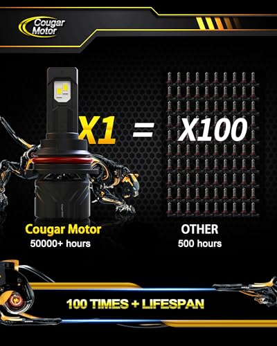 Image of Cougar Motor 9007 Bulbs, HB5 Fog 6500K White Non-Polarity Off-road, Pack 2