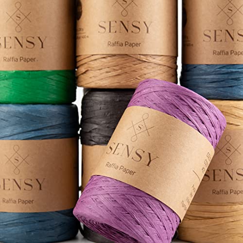Sensy Premium 438 Yards Raffia Paper, Paper Ribbon (Latte) #TOP6