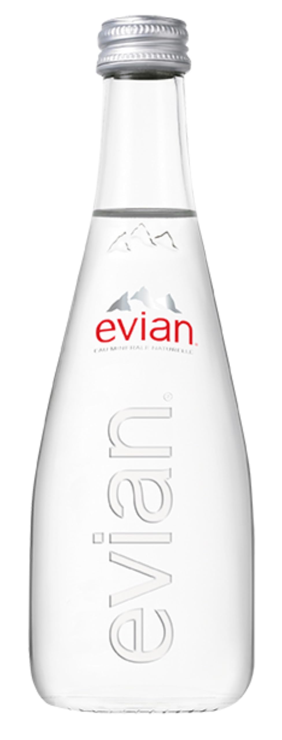 evianMineral Water, Naturally Filtered Drinking Water, 330ml Bottled Water Crafted by Nature, Case of 20 x 330ml Glass Water Bottles