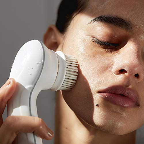 My Life My Shop Ultimate Spin Facial Cleansing Brush (Grey) Ultimate Skin Spa with 3 Interchangeable Face Brushes-Daily Cleansing, Exfoliating Brush, Silicone Brush&Protective Case
