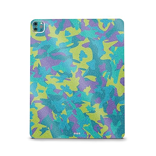 Image of MightySkins Carbon Fiber Skin Compatible with Apple iPad Pro 12.9 inch M2 6th Gen (2022) Full Wrap Kit - Summer Camouflage | Protective, Durable Textured Carbon Fiber Finish | Made in The USA