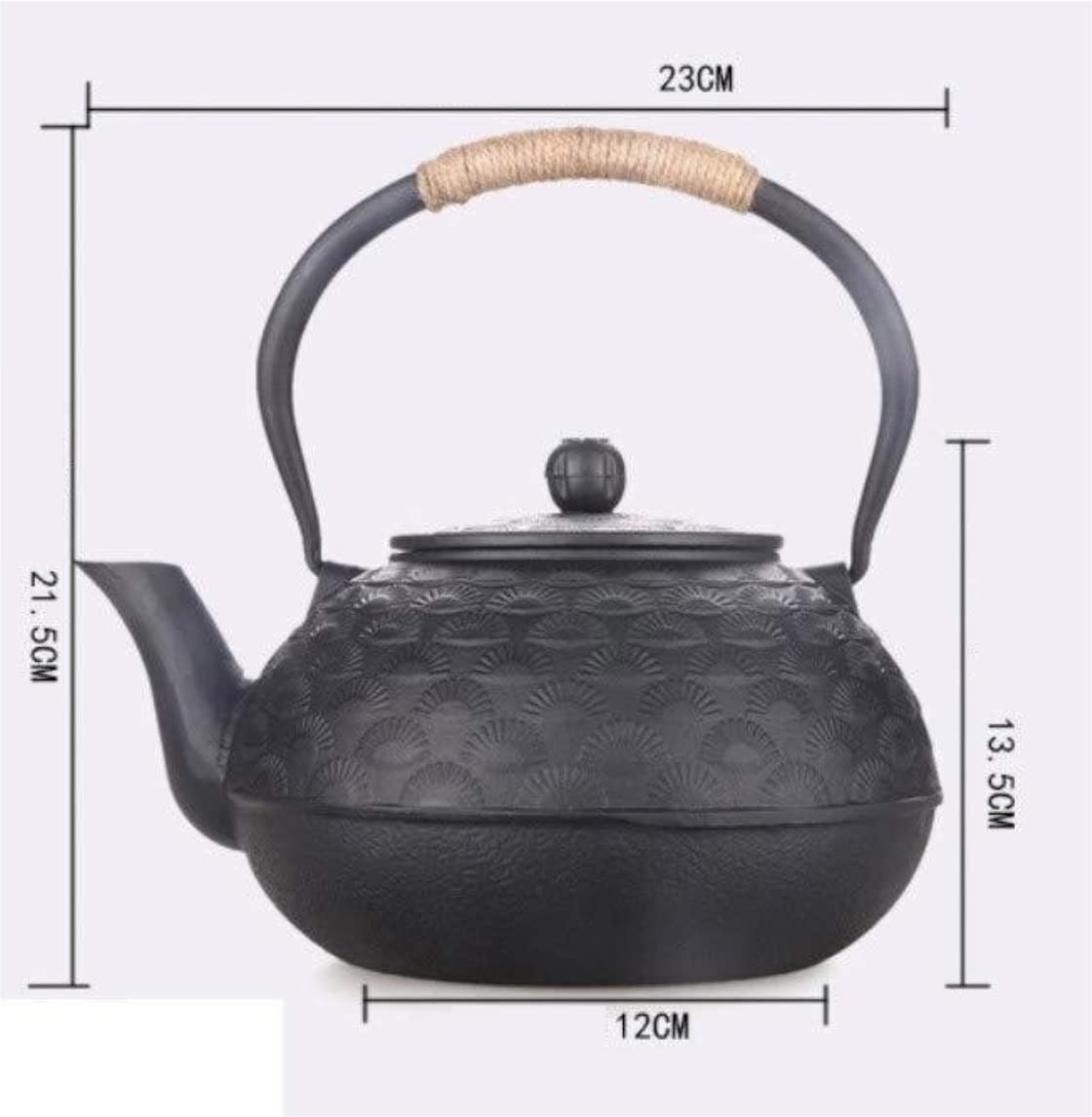 Japonaise Théière Théière en Fonte 60oz/1.8L Théière En Fonte Pot De Thé Pot De Fer Grande Capacité Vieux Pot De Fer Pot De Style Chinois En Fonte De Fonte Pot Theiere en Fonte