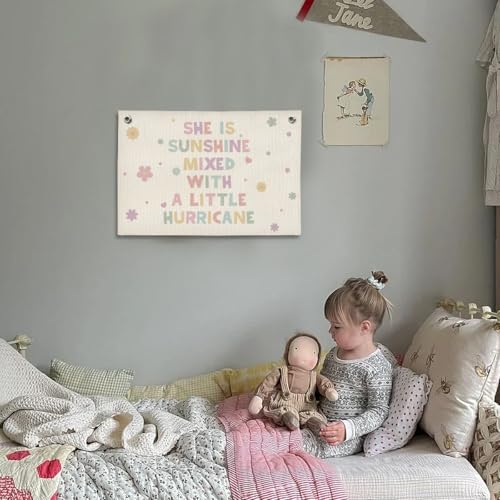 ShowDraven Toddler Girl Room Decor, Long Live Girlhood Banner, Girl Bedroom Nursery Decor, Toddler Room Essentials, 20x30 Inch 20x30 Inch