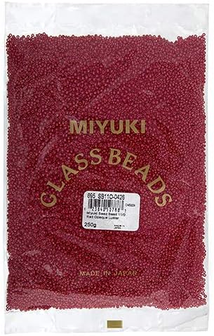 11/0 - Red Opaque Luster DB0426 250Gms Bulk Bag of Japanese Glass Beads