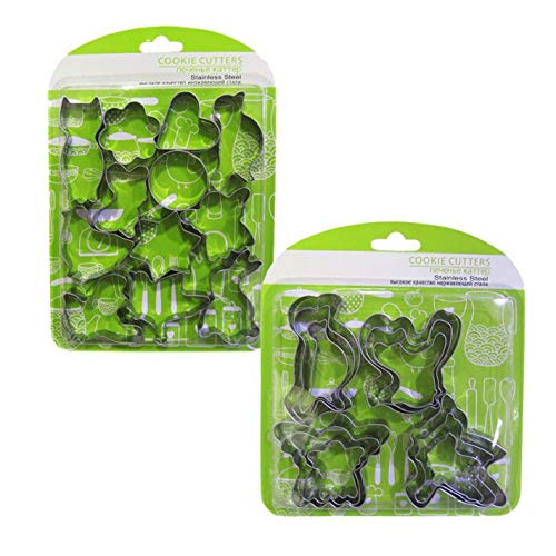 Kit com 24 Cortador Molde Massas Bolachas Biscoitos Four Petit Cozinha Casa