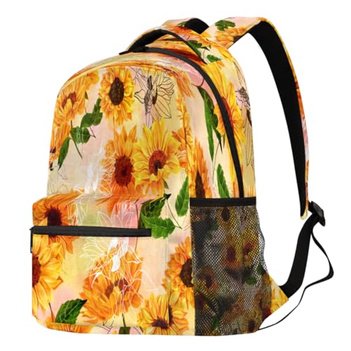 Sac à dos pour homme et femme à motif tournesol, la solution confort pour voyager