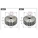2 Piece Spur Gear 1M44/45/46/47/48/49/50/51T Rough Hole 6/8mm Pinion Material Motor Total Height 10mm Industrial Bearings Gears(1M51 Teeth-bore 8 mm)