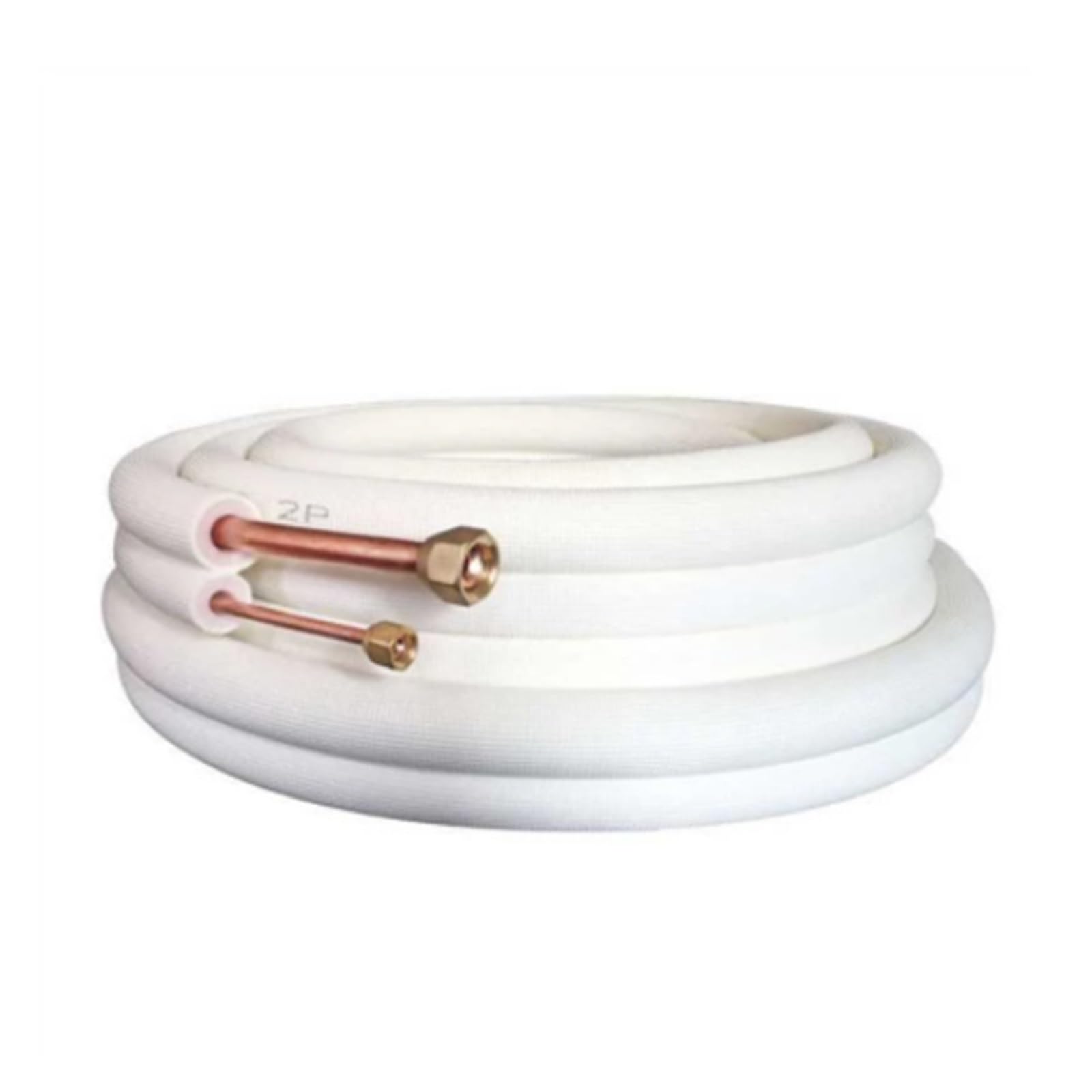 Bobina De Tubo De Cobre For Aire Acondicionado De 2/3/4/5/7 Metros, Tubo De Extensión De Refrigerante Aislado De Espuma De 1/4 ''y 1/2" Con Tuercas For 6x12 1,5-2HP(6x12 1.5-2HP 2M)
