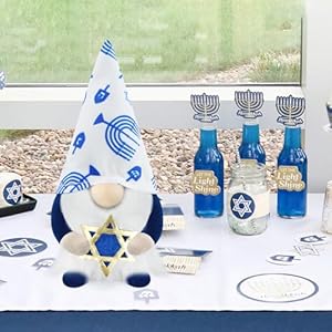 Gehydysetof2hanukkahgnomesplushchanukahchristmasdecorationgnomehandmadescandinaviantomtestuffedxmasdecorforhomekitchentieredtraywhitenavyblue Urban Country Home Decor Gehydy set of 2 hanukkah gnomes plush chanukah christmas decoration gnome handmade scandinavian tomte stuffed xmas decor for home kitchen tiered tray white navy blue urban country home decor