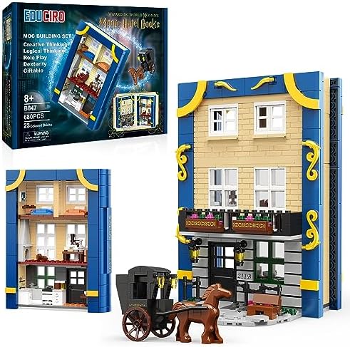 EDUCIRO Ideas City Building Block, Apartment Magic Book Building Toys (680 PCS), Gift Ideals for 8-14 Year Old Boys and Girls Compatible with Lego