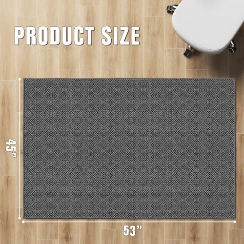 KMAT Office Chair Mat 45x53in Heavy Duty Hardwood Tile Floor Protector Floor Mat Computer - image 2