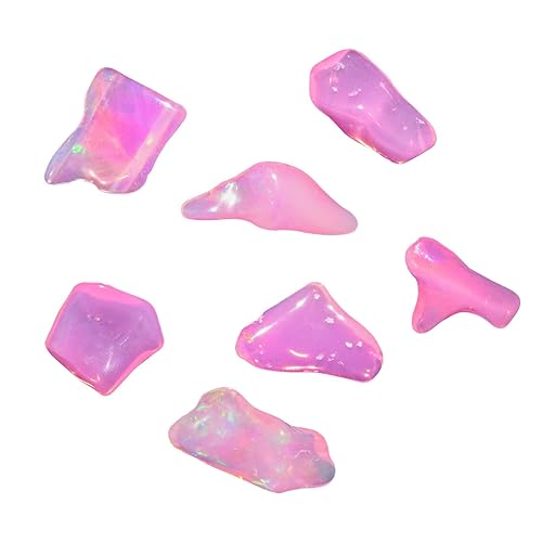 7pcs Natural Organic Pink Ethiopian Opal Crystal Gemstone, Chakra Healing Crystal, Rough Crystals and Gemstone, October Birthstone, Jewelry Making