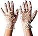 Lot de 100 grands gants jetables en plastique polyéthylène transparent sans poudre, sans latex et confortables à porter pour nettoyage, cuisine et décoration