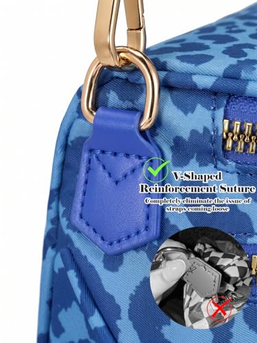 Image of Pure Colour Crossbody Bag Bum Bag for Women,Spacious Purse Fanny Packs Belt Bag,Oversized Bum Bag (Rainbow Blue Leopard Bum Bag)