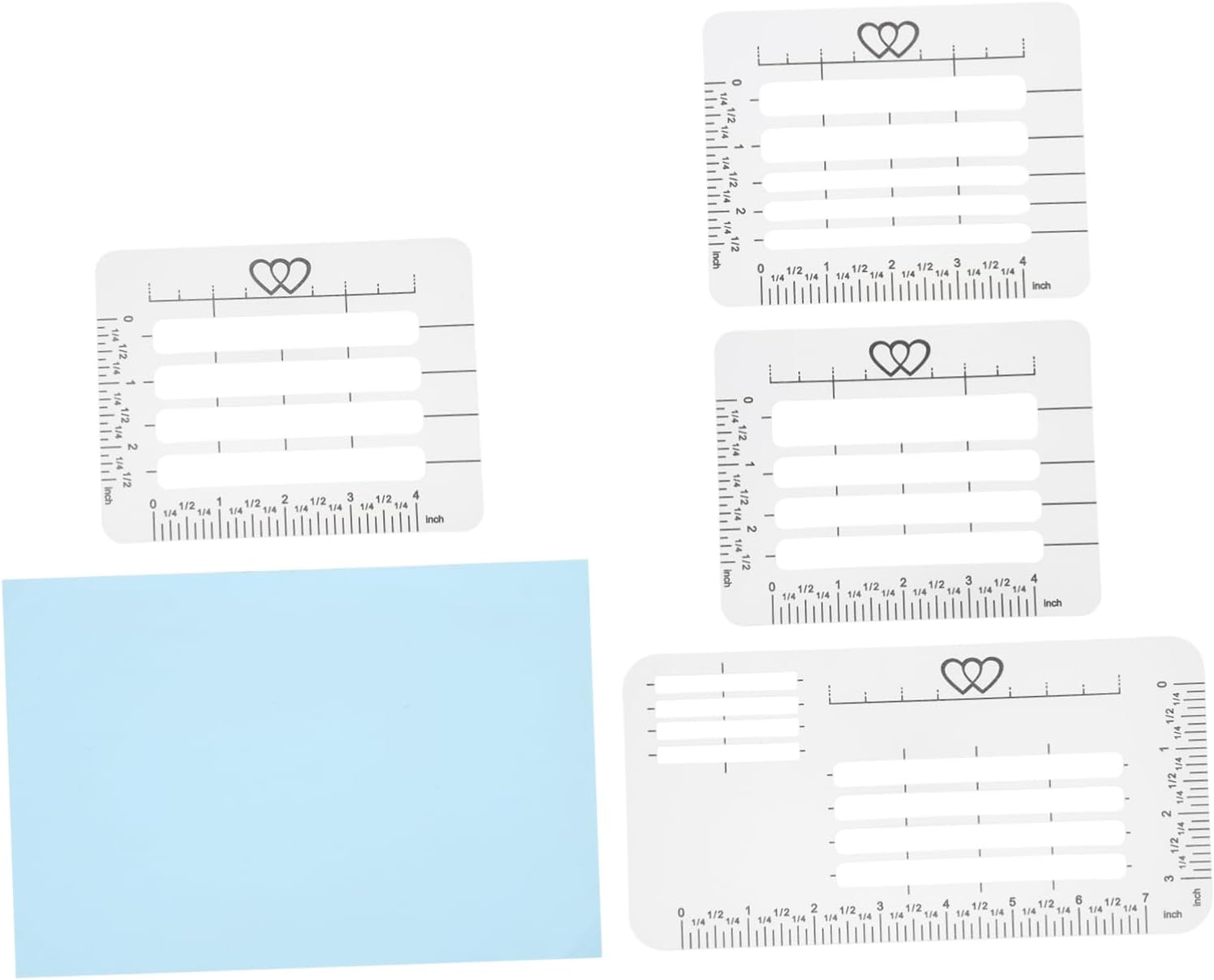 SEWACC4pcs Envelope Making Ruler Envelope Addressing Guide Lettermate Template Nativity Crafts Lettering Template Envelop Maker Stencils Alphabet Stencils Multifunction Thank You Pp