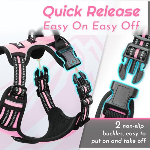 Image of Eagloo Dog Harness for Large Dogs, No Pull Pet Vest with 2 Leash Clips