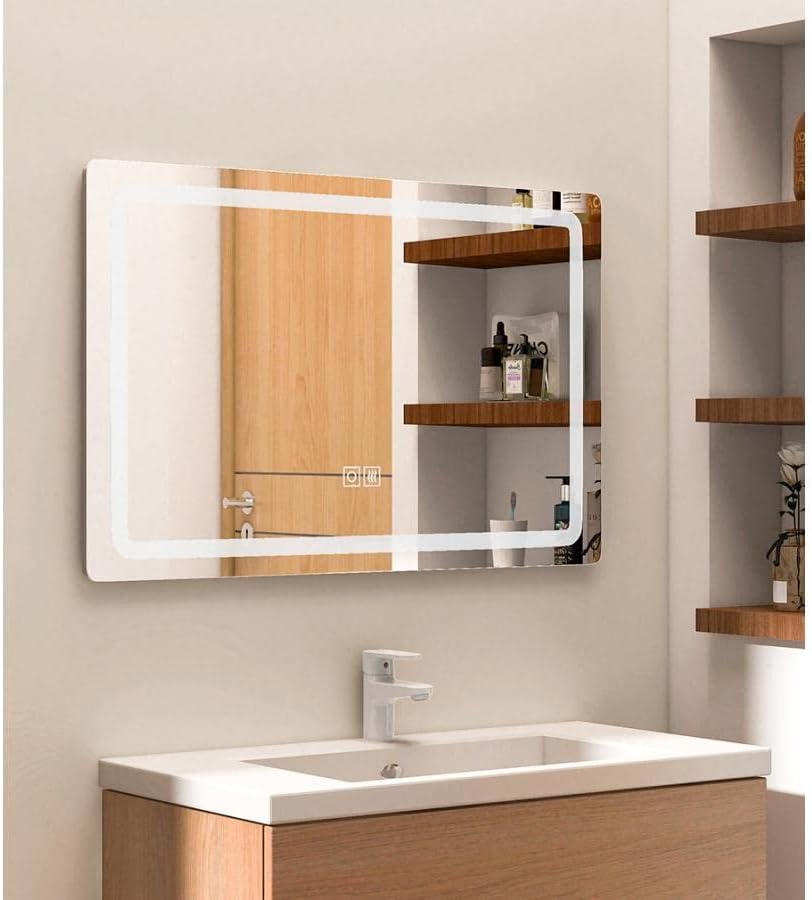 パウダールームLEDミラー LM215 お客様実例 | おしゃれな洗面ボウル