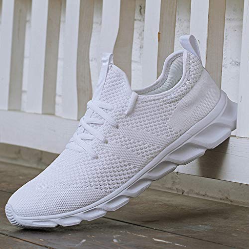 Damyuan Women's Walking Tennis Shoes Casual Mesh-Comfortable Workout Sneakers White,Gym Sport Shoes,10.5 #TOP5