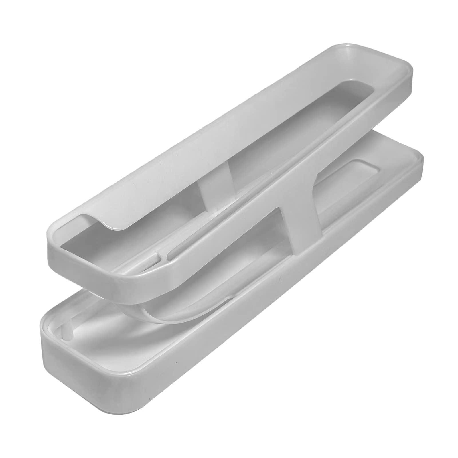 Egg Dispenser for Refrigerator Roller Egg Holder Automatically 2 Tire Rolling Down Storage Container, Space Saving Egg Tray Dispenser for Refrigerator Roll Down Organizer for Kitchen