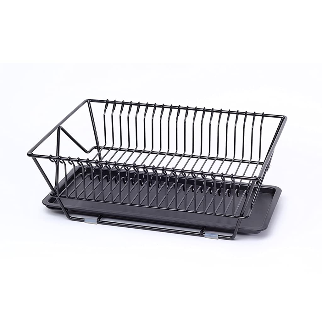 Cfsxfysey Black Dish Drainer Rack， Kitchen Tableware Cutlery Drain Rack Fruit And Vegetable Storage(Black)
