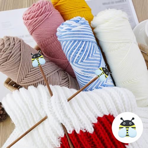 Image of 10 Pack Cute Little Bee Needle Point Protection Needle Stoppers Knitting Tools Knitting Supplies Accessories