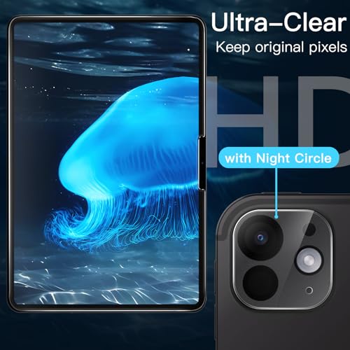 Image of JETech Tempered Glass Screen Protector Guard for iPad Pro 13-Inch M5 /M4 (2025 /2024) with Camera Lens Protector, Easy Installation Tool, Anti-Scratch, HD Clear, 2-Pack Each