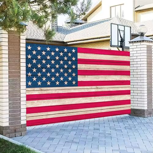 Atlastrip American Flag Backdrop 8x6 FT 4th of July Backdrops for Photoshoot Patriotic Star USA Photography Background National Veterans Day Decoration Portrait Photo Booth Studio by Atlastrip - Used condition - Image 2