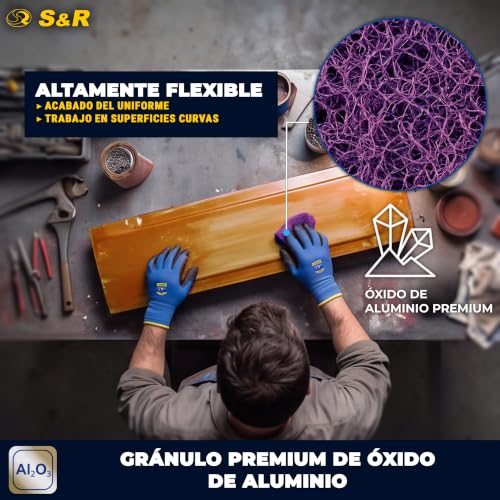 Miniatura 4 de S R 12 Esponja Abrasiva De Liajdo Papel De Lijar Metal Madera Acero Acero Inoxidable. Almohadillas Para Lijar De Bricolaje. 12 Esponjas 3 X Grano Fino Y Grueso: 180 320 600 800