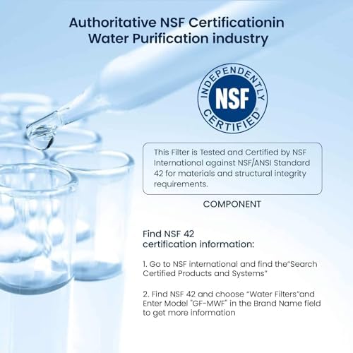 GLACIER FRESH MWF Refrigerator Water Filter Compatible with GE, 1-Pack - 5